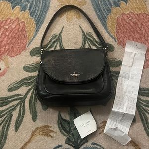 kate spade Leila pebbled leather flap purse medium sized